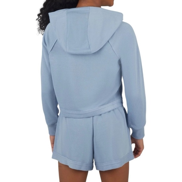 NWT 90 Degrees By Reflex Blue Girl's 2-Piece Hoodie and Short Set Medium (10) - Picture 2 of 9